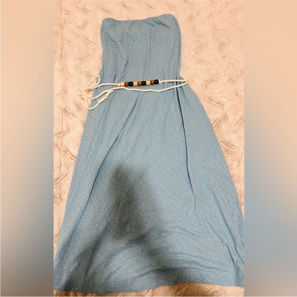 Free People Strapless Blue Dress - Picture 4 of 5